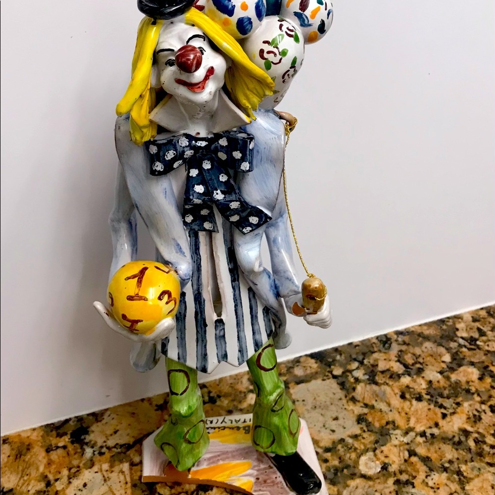 Original Bencini porcelain clown figurine